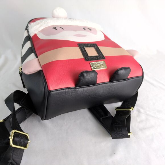 NWT Luv Betsey Johnson Santa Claus Mini Backpack Bag $88 MSRP Vegan Leather - Picture 10 of 11